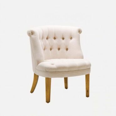 Stud and Button Round Back Chair